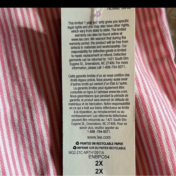 Y2K country pink western striped sleeveless cotton shirt.
Coastal 1X , PTP 24.5” - Picture 12 of 14